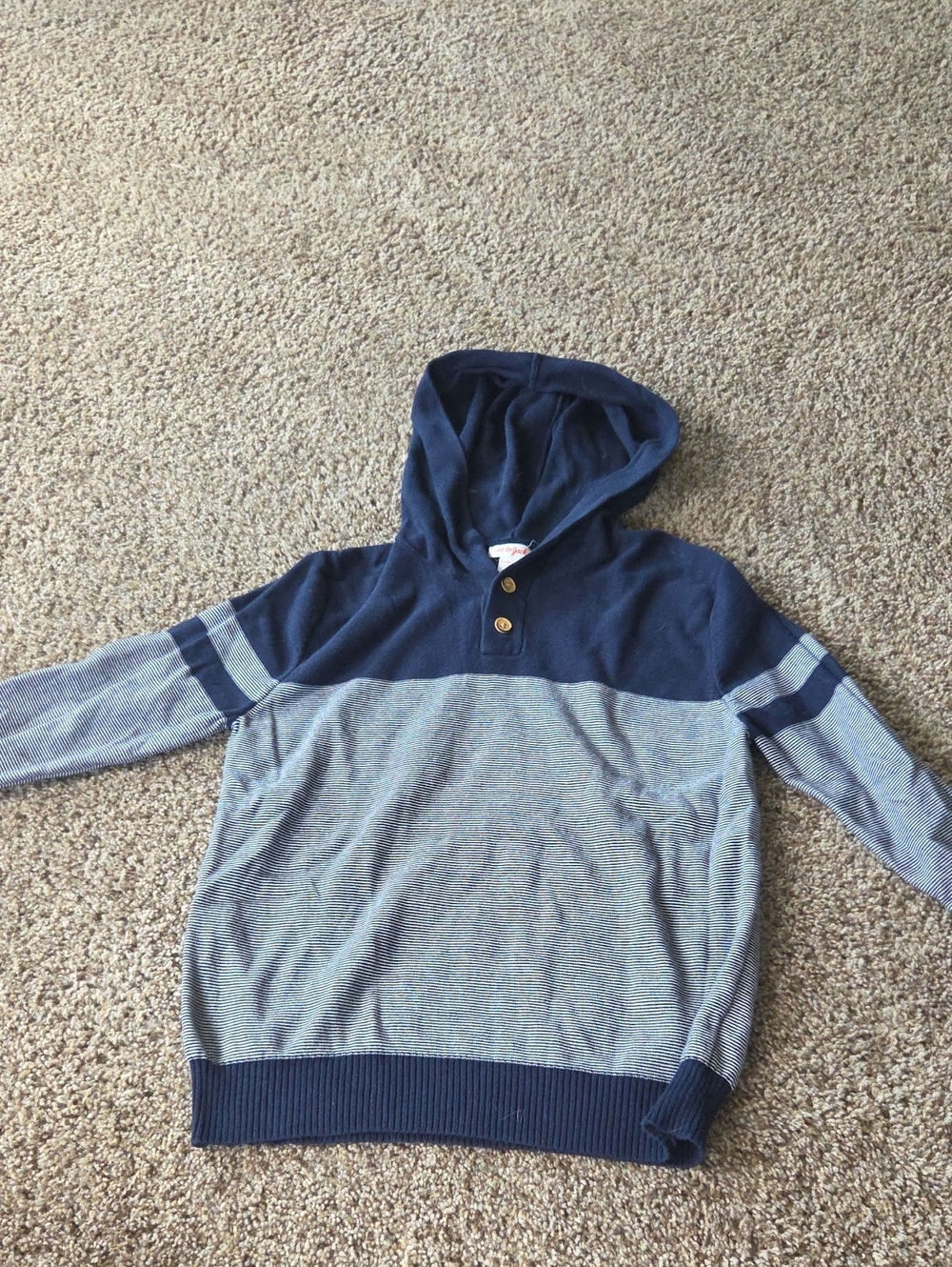 Cat & Jack Navy and Light Blue Hooded Pullover